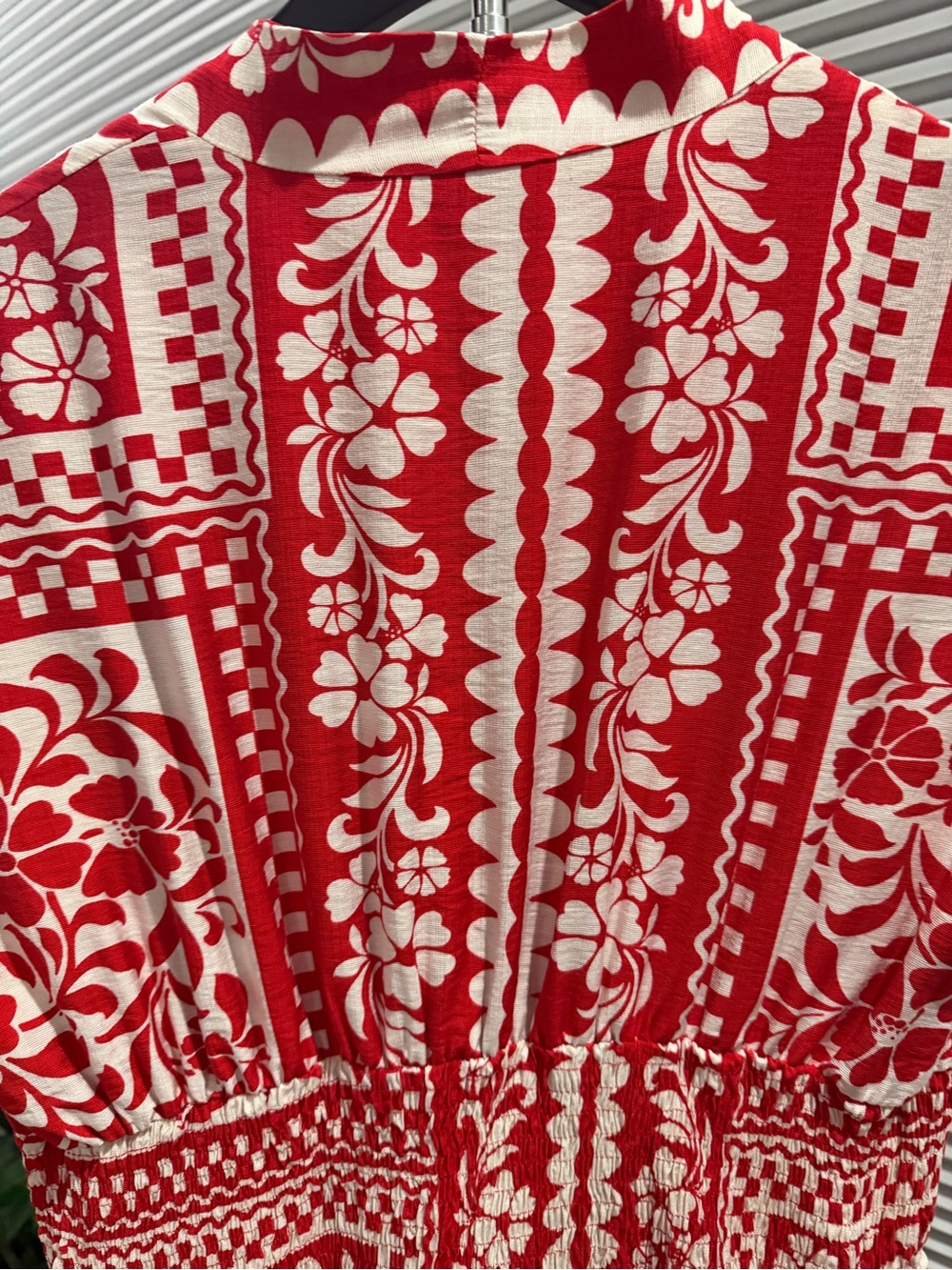 Fun- Umgee Red & White Floral Print Sleeveless Midi Dress. Worn Once. Small. - Picture 5 of 7